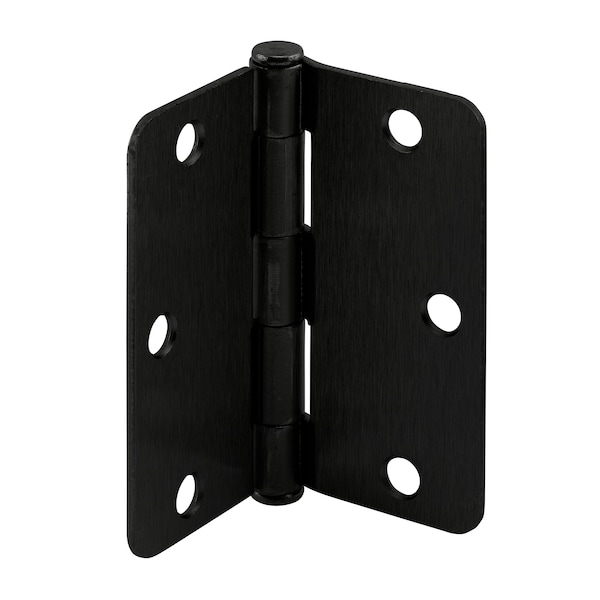 Prime-Line Door Hinge Residential Smooth Pivot, 3-1/2 in. with 1/4 in. Corners, Matte Black 12 Pack U 11505812 - main